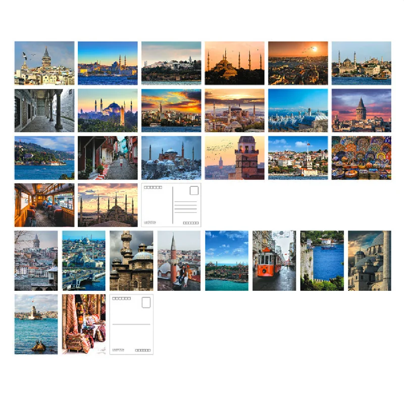 Istanbul Landscape Postcard HD Photography Greeting Card For Gift Wish Card Home Wall Stickers Card Decoration Painting YF25041