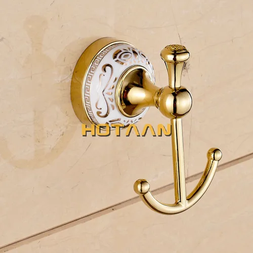 Imagen 2 del producto Toallero de lujo, juego de accesorios de baño montados en la pared, juegos de accesorios de baño de acero inoxidable sólido de cerámica, soporte para escobilla de baño cromado