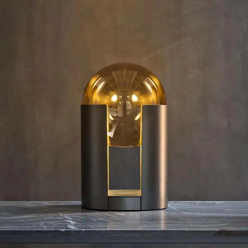 

Nordic Designer Iron Base Table Lamp Glass Ball Lampshade Moden Living Room Bedroom Restaurant Office Desk Light Home Decoration