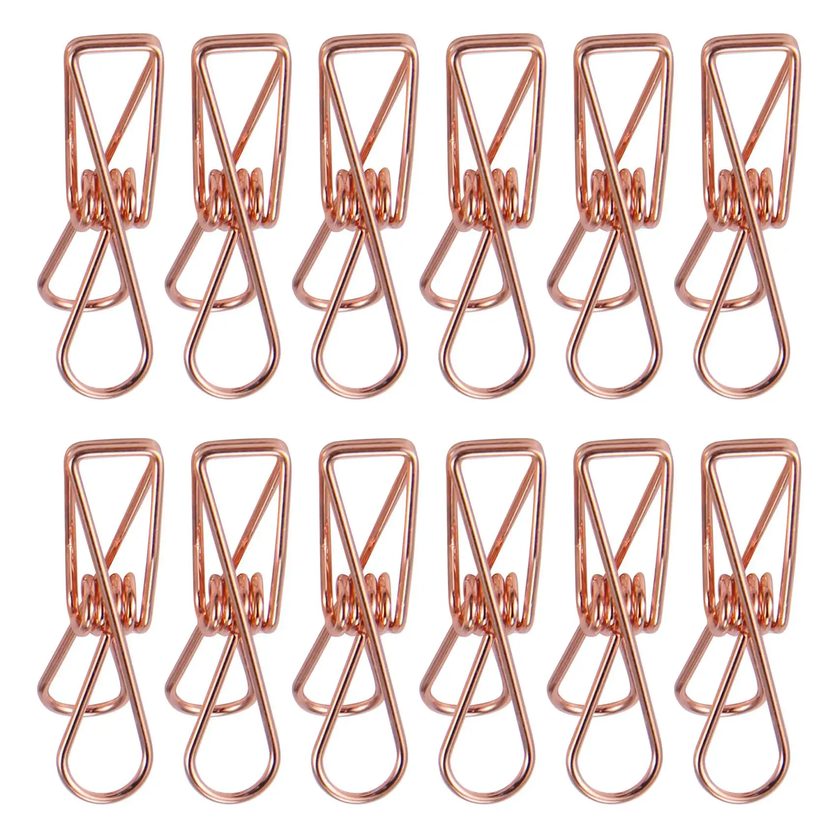Pack of 25 Small Metal Clips - Multi-Purpose Clothesline Utility Clips