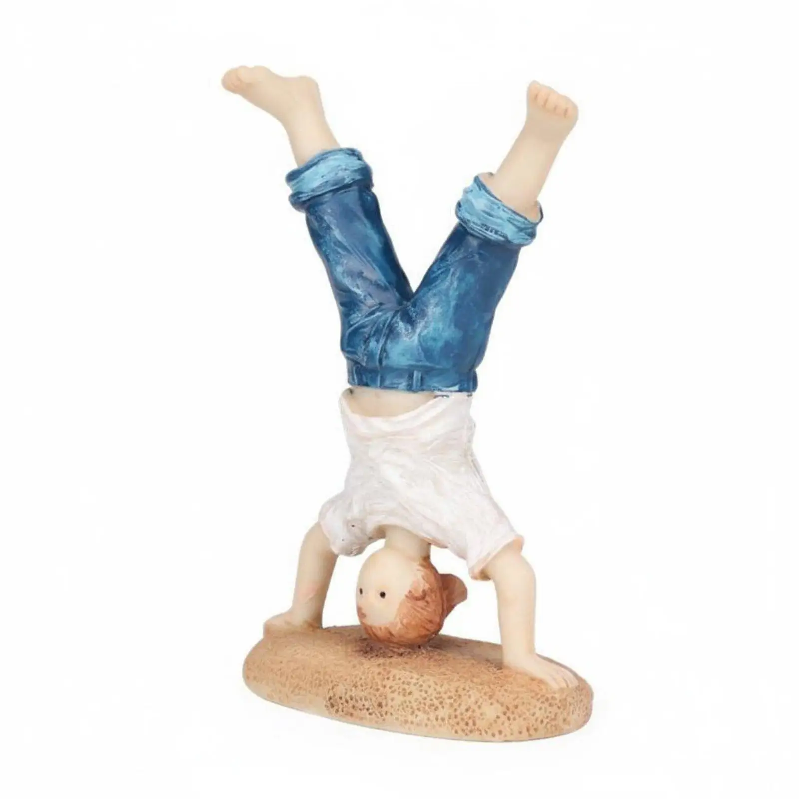 Sandplay Therapeutic Figure Detailed Craftsmanship Handstand Boy Figurine
