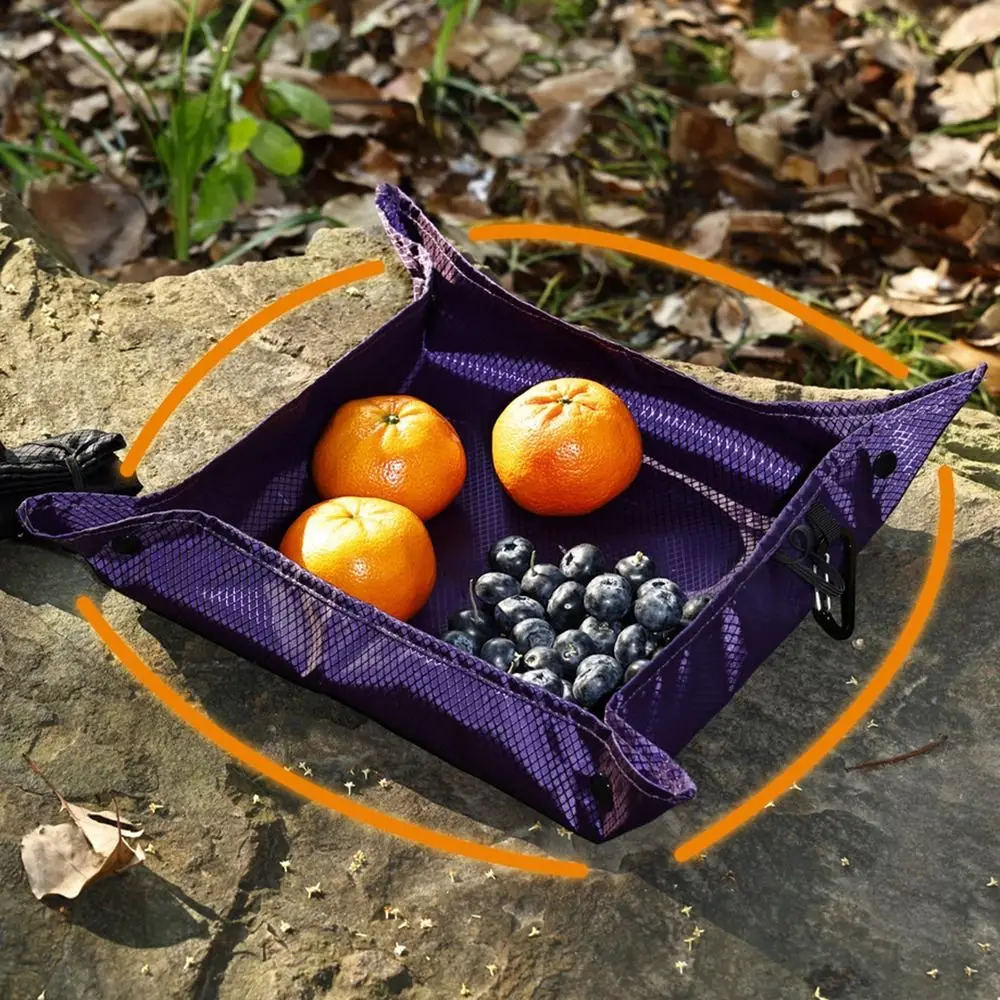 Waterproof Small Seat Cushion Foldable Aluminum Hook Camping Seat Mat Moisture-proof Lightweight Fruit Wash Basket