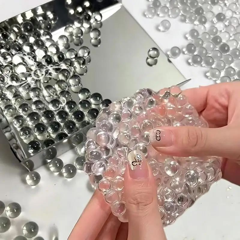 Squeezable Ice Beads Sensory Fidget Toy Soft Stress Relief Squeeze Ball for Kids Adults Party Favors Gift