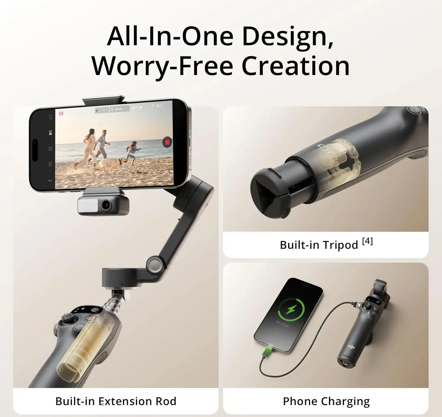 DJI Osmo Mobile 7P, estabilización robusta de 3 ejes, 10 horas de duración de la batería y carga de teléfono, original, nuevo 6