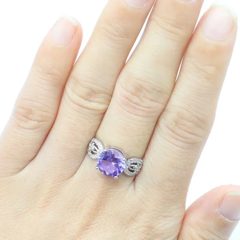 Buy 2 Get 1 Free 20x9mm Dazzling 2.9g Color Changing Alexandrite Topaz CZ Women Engagement Silver Rings Many Sizes 6-11