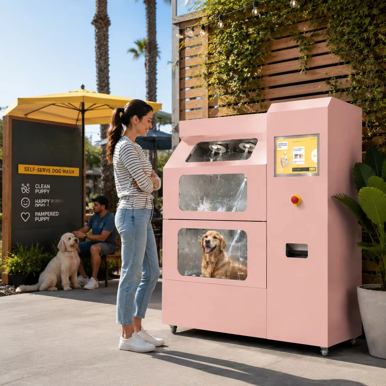 Heavy Duty Commercial Dog Wash Station Self Service Pet Grooming Dryer Machine Outdoor With Automatic Manual Dual Mode Control