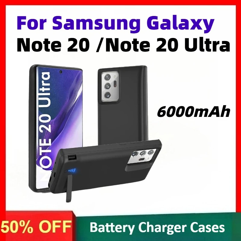 

6000mAh Battery Charger Cases for Samsung Galaxy Note 20 Charging Cover Casing Battery Case 5G Note 20 Ultra External Power Bank