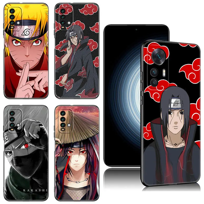 Cool N-Narutos Anime Black Silicone Phone Case For Xiaomi Redmi 9 9A 10A 9C 10C 12C 13C 5G 9T 10 Prime A1 A2 Plus