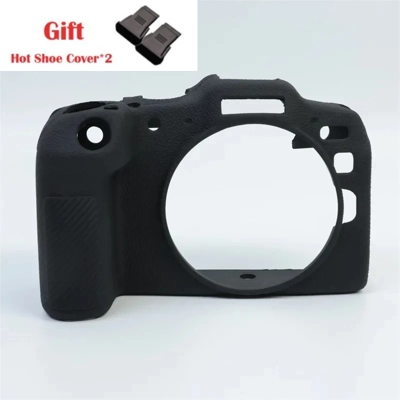 

For Canon EOS R8 Micro Single Camera Bag，Silicone Protective Sleeve Soft Rubber Shell + 2PCS Free Hot Shoe Cover