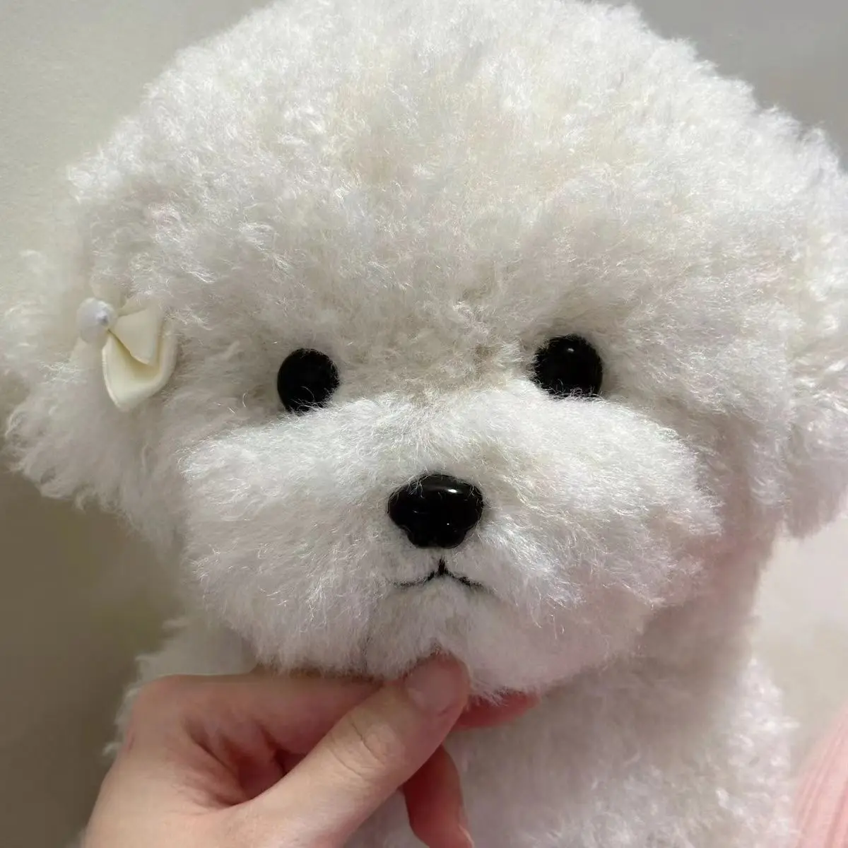 Hochwertige Simulation Hund Plüsch tier niedlichen echten Leben Welpen Bichon Hund Plüsch Stofftiere Schlafzimmer Dekor Kinder Mädchen Geburtstags geschenk