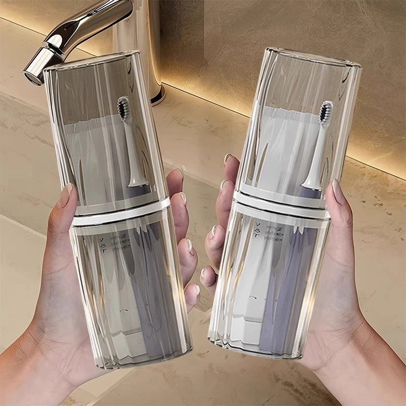 New Travel Portable Toothbrush Cup Bathroom Toothpaste Holder Storage Case Box Organizer Travel Toiletries Storage Cup - view 3