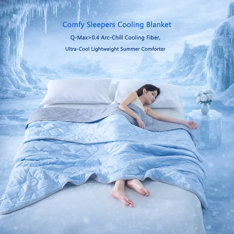 Comfy Sleepers Cooling blanket，Cooling and soothing blanket，Cooling blanket designed for people who are sensitive to heat，Soft a