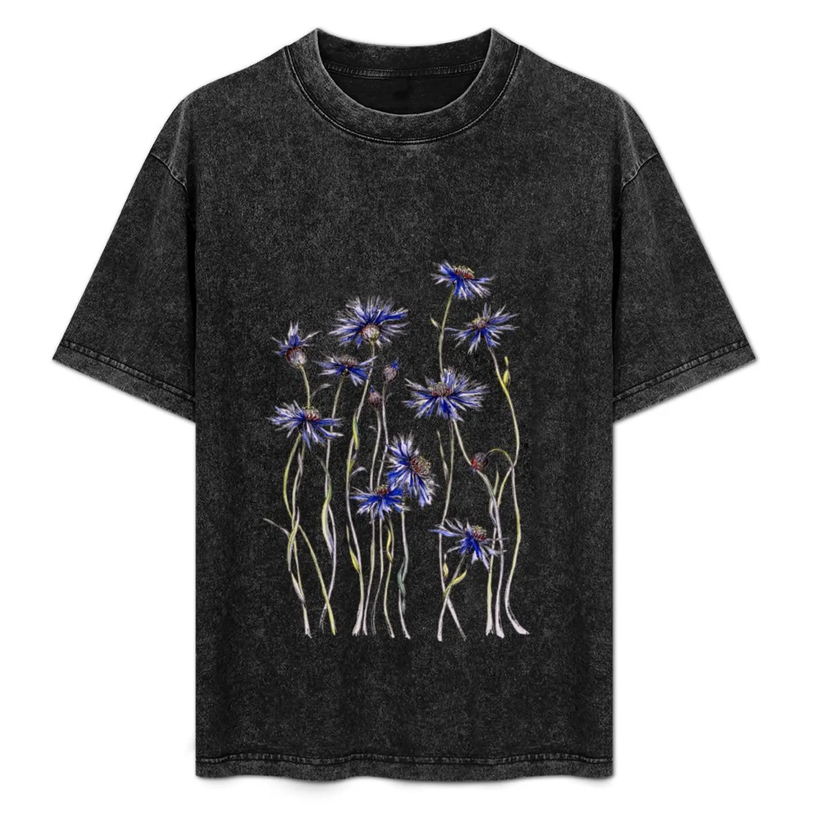 

Blue Cornflowers T-Shirt boys animal print cute clothes plus size tops aesthetic clothes outfits for men