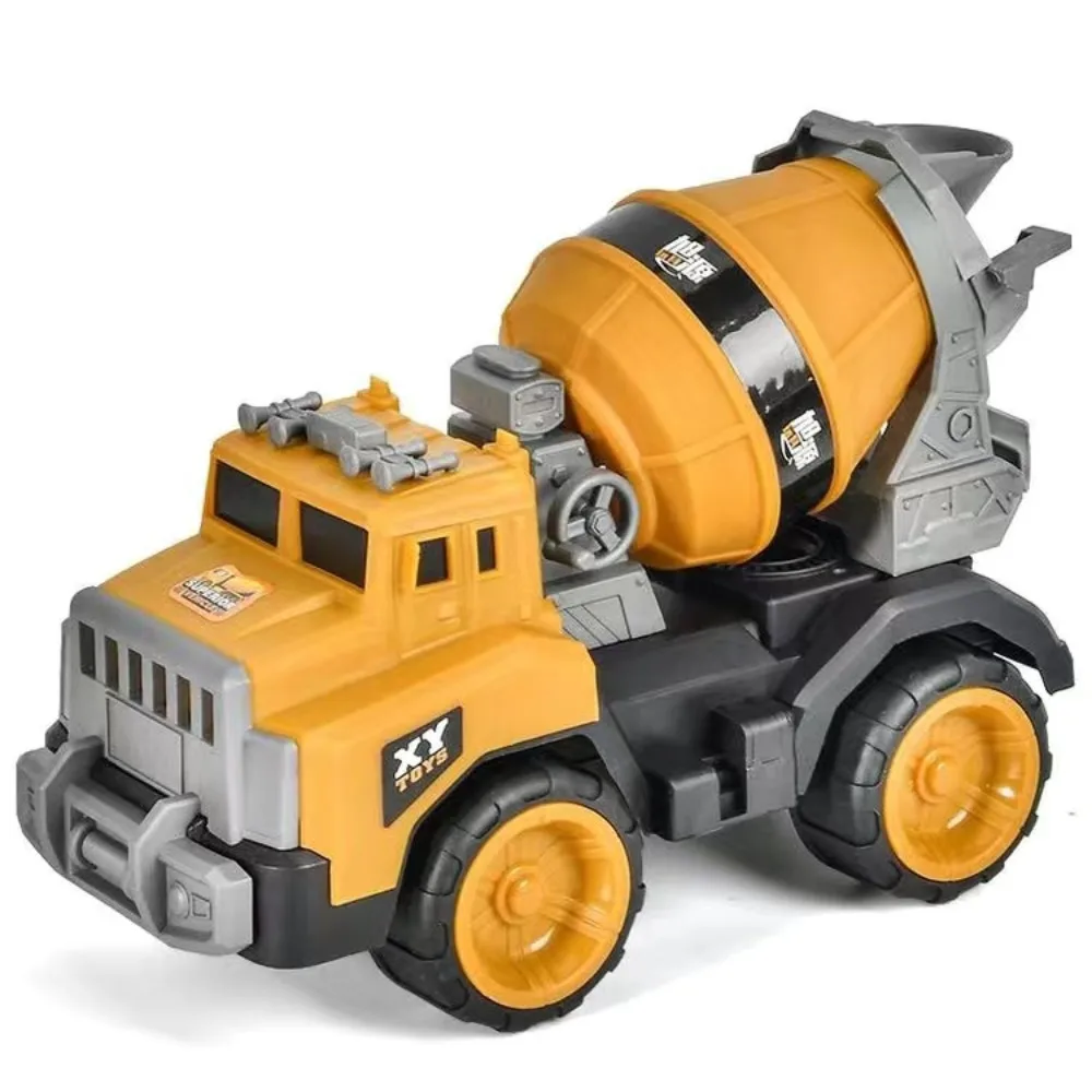 Plastic Engineering Vehicle Toys Simulation Friction Powered Excavator Bulldozer Models Inertia Educational