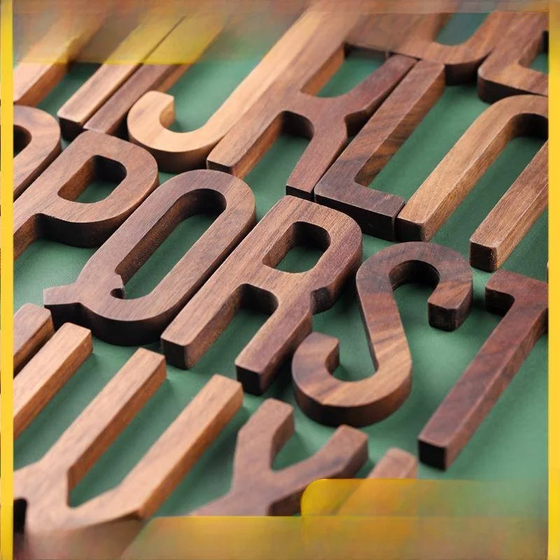 北欧スタイル木製文字組み合わせ壁装飾-diy-ホームデコレーションモダンなミニマリストスタイル木製家の装飾品