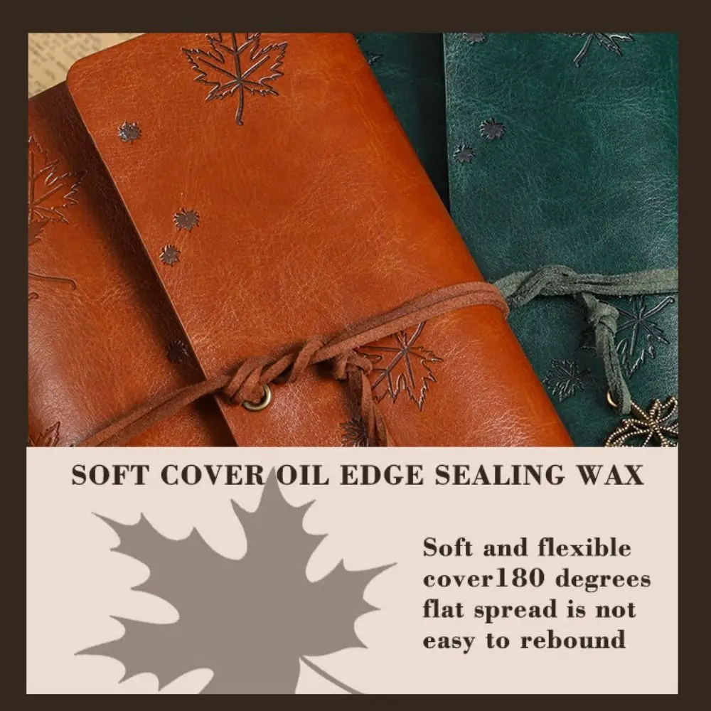 

A6 Travelers Vintage Notebook Kraft Paper PU Leather Retro Spiral Notebook Loose Leaf Blank PU Leather Kraft Notebook Stationery
