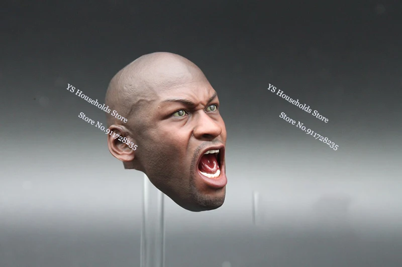1/6 Basketball Player Delicate Painted Model Open Mouth Head Sculpt Toys For 12" Sports Male Action Figure Body Diy Decoration