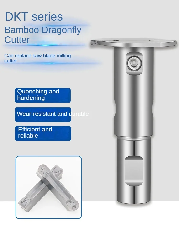 

DKT bamboo dragonfly processing center T-shaped knife 3MM/4MM double headed slotting knife T-shaped knife thin slice 50/63/80