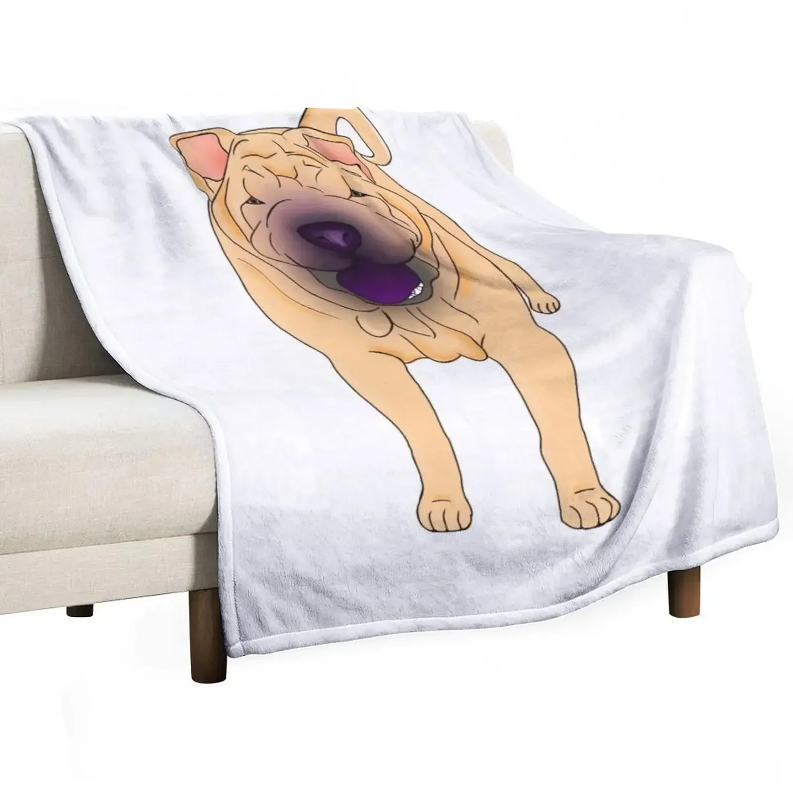 Shar Pei - Manta térmica rubia para bebé, hermosa y linda ropa de cama a cuadros, mantas divertidas para regalo