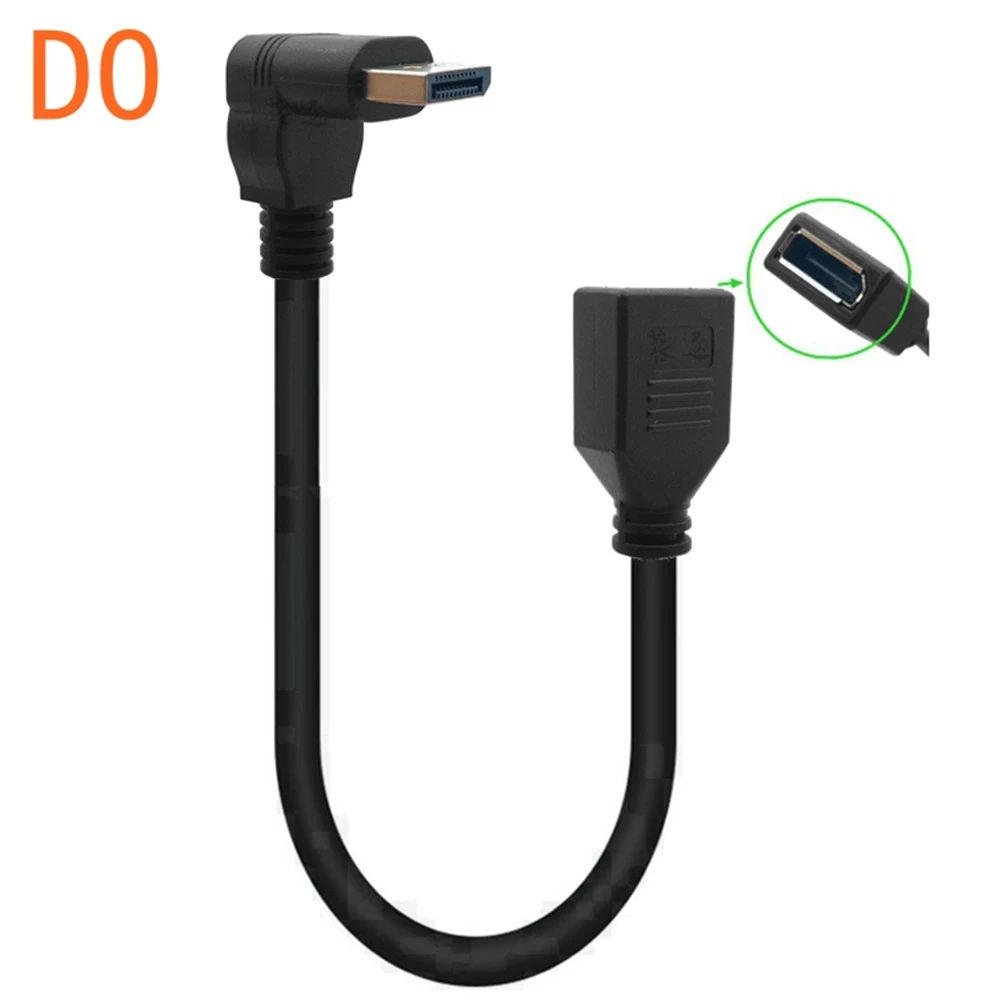 

DP elbow extension cable male to female display port laptop graphics card 4K high-definition video adapter display.