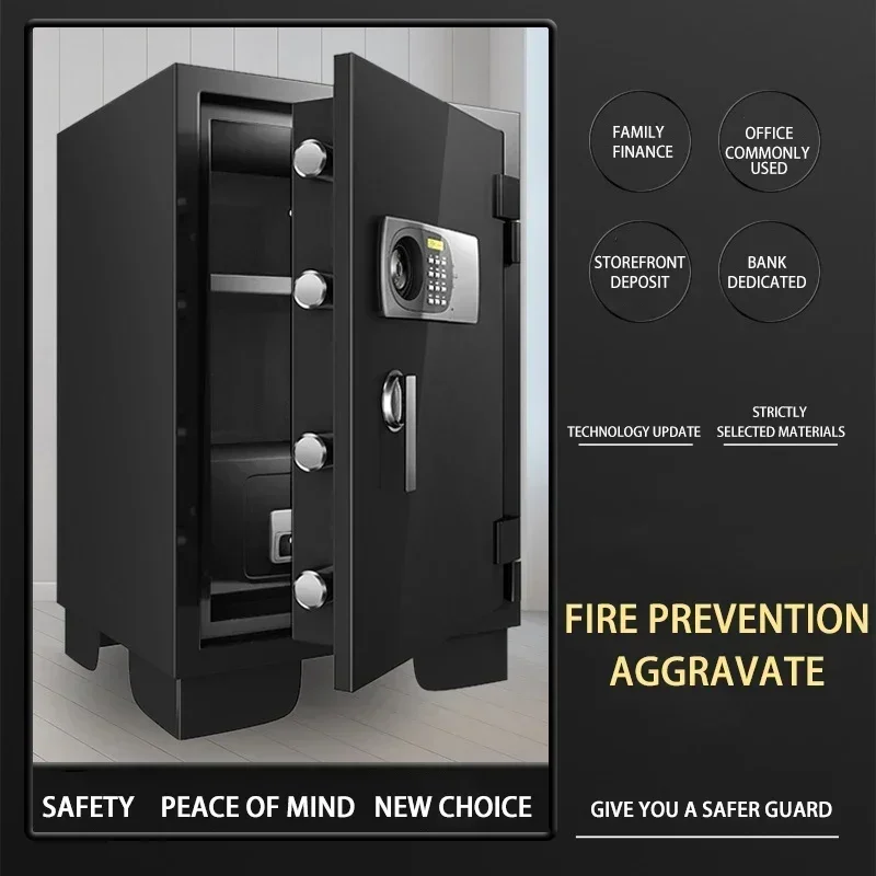 New Upgrade Safe Box Electronic Password Fireproof Anti-theft Home Office File Thickened Cabinet Heavy And Small Safe Money Box