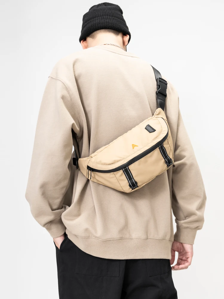 Casual ABOYS Men's Crossbody Bag Sporty Fanny Pack Street Style Single Shoulder Bag Unisex Small Backpack for Birthday