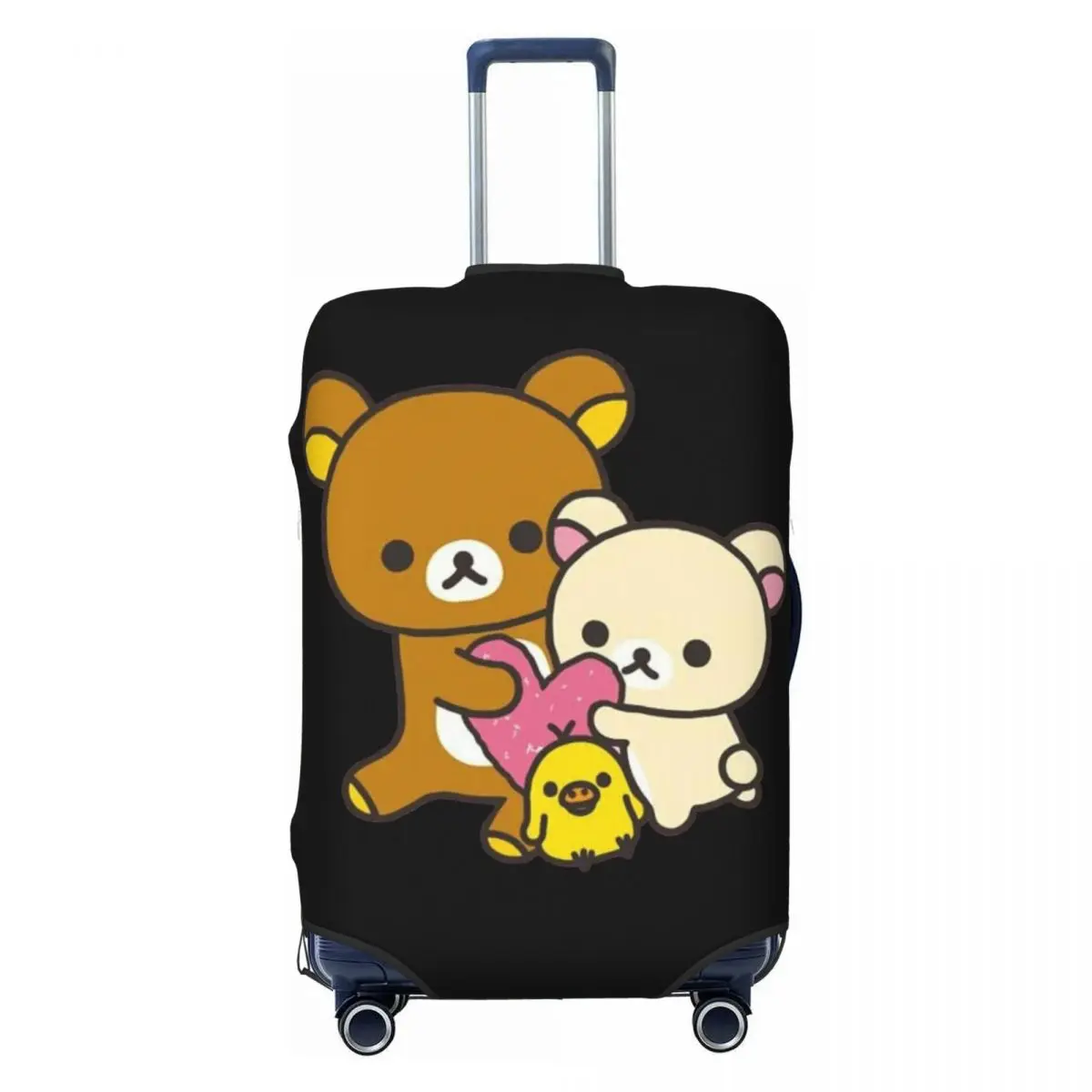 

Custom Rilakkuma Love Luggage Cover Elastic Travel Suitcase Protective Covers Suit For 18-32 inch