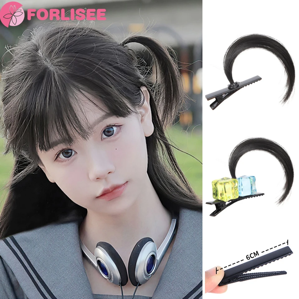 FORLISEE Synthetic Cos Wig Grabber Hair Clip Transparent Small Square Headdress Anime Same Cos Props Hair Accessories Wig Clip