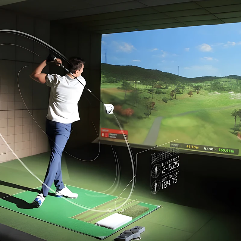 Projection Screen Virtual Home Indoor Golf Simulator System Complete Golf Simulator Set From Korea For Home Use