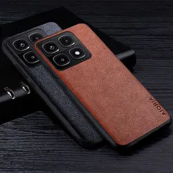 Luxury Leather Case For Xiaomi 14T Premium Business Style Retro Litchi Pattern Back Cover for Xiaomi 14T Pro case