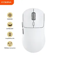 KYSONA M600 V2 Gaming Mouse PAW3395 Wireless White Esports Lightweight 55g 26000DPI Optical Computer Mice For Laptop PC Office