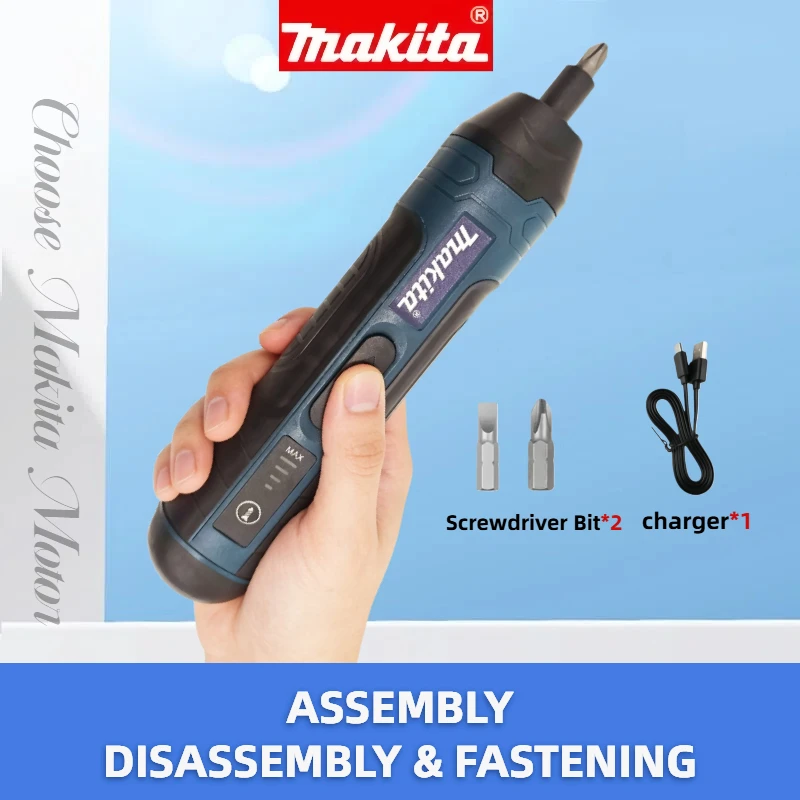 Makita Cordless Electric Screwdriver 1300mah Rechargeable Adjustment Power Drill Multi-function Disassembly Torque Repair Tools