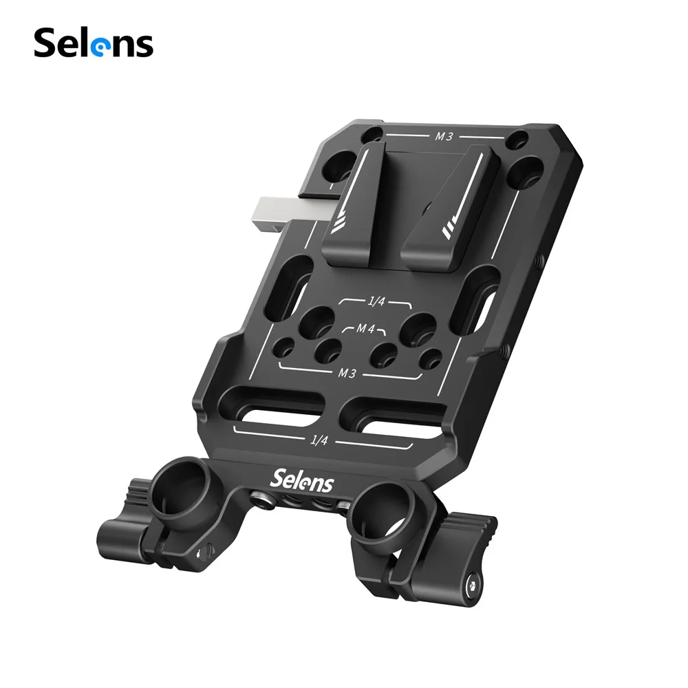 Selens Newest V-Mount Battery Plate Aluminum Alloy V-Mount Battery Mounting Plate Battery Quick Release Plate For DSLR Camera