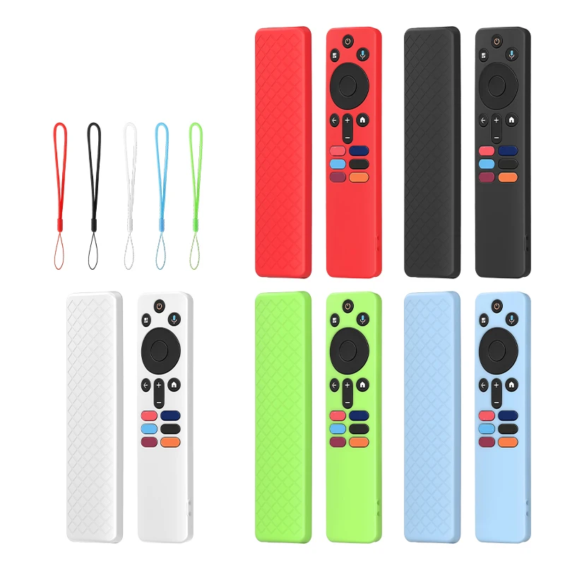 Soft Silicone Case For Xiaomi XMRM-N5 Remote Control Shockproof Anti-slip Dustproof Protective Cover Sleeve With Lanyard