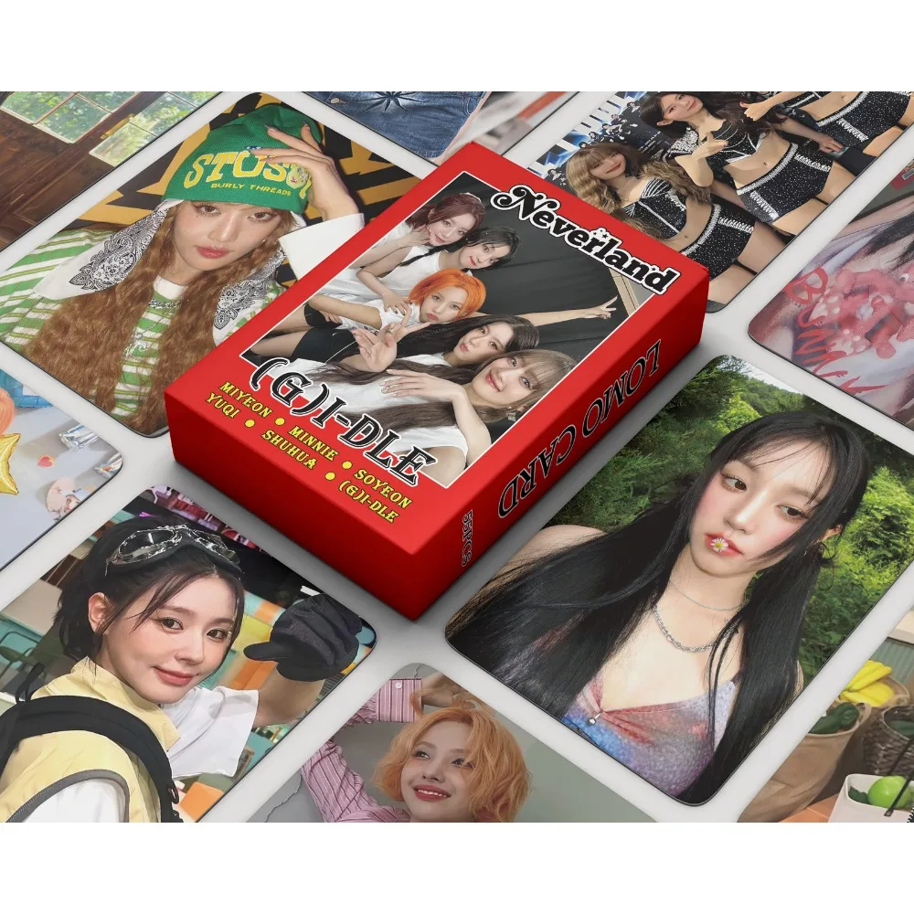 55pcs/set Kpop Korean Idols GIDLE Photo Cards Gidle BLOOM Neverland Lomo Cards MIYEON MINNIE SOYEON YUQI SHUHUA HD Photo Card