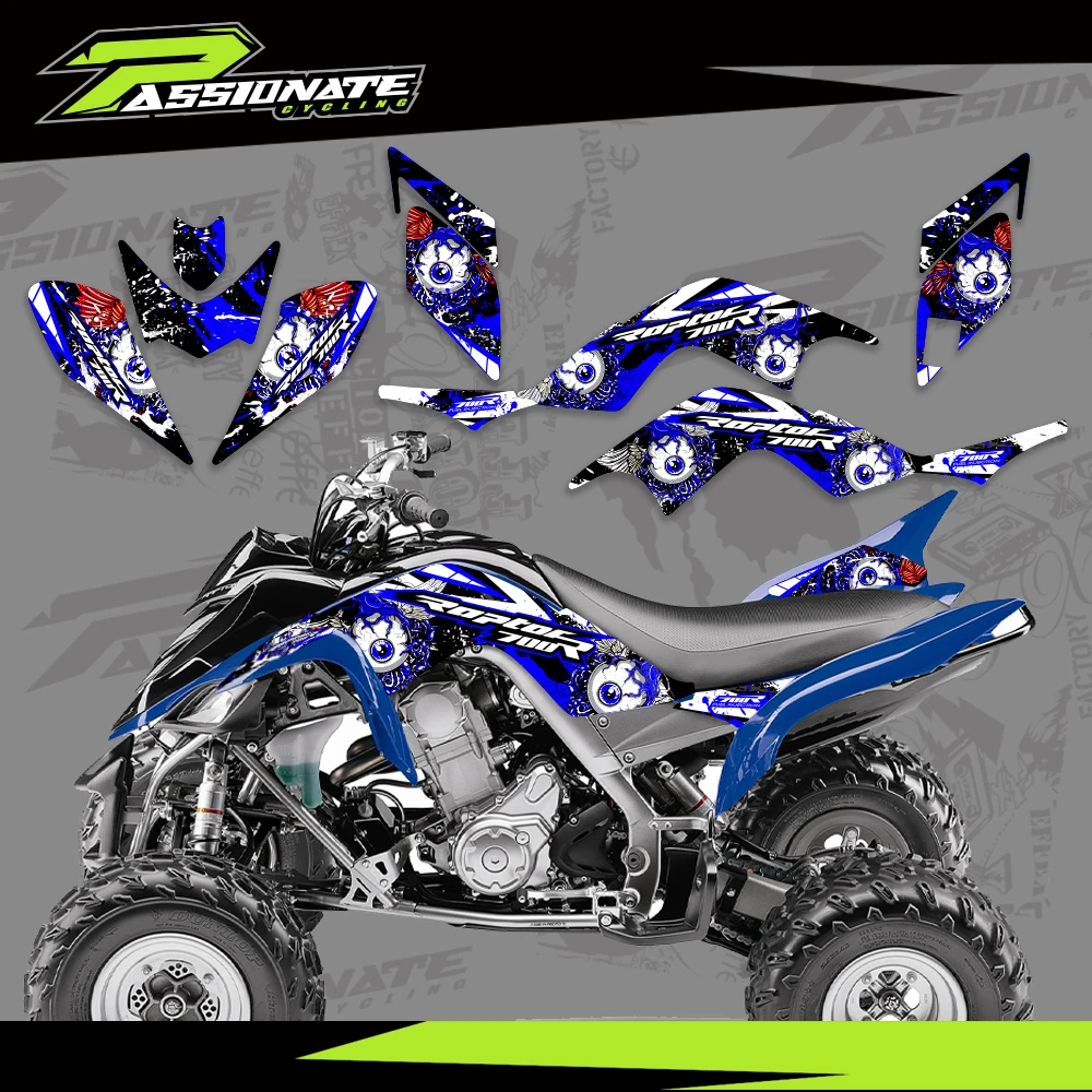 

Graphics Background Decals Sticker Kit For Yamaha Raptor 700 YFM 700 2006 2007 2008 2009 2010 2011 2012 Customize