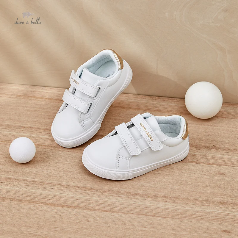 Dave Bella 2023 Sneakers Kids White Shoes for Boys and Girls Rubber Sole Casual Shoes Sports Board Shoes DB3236662