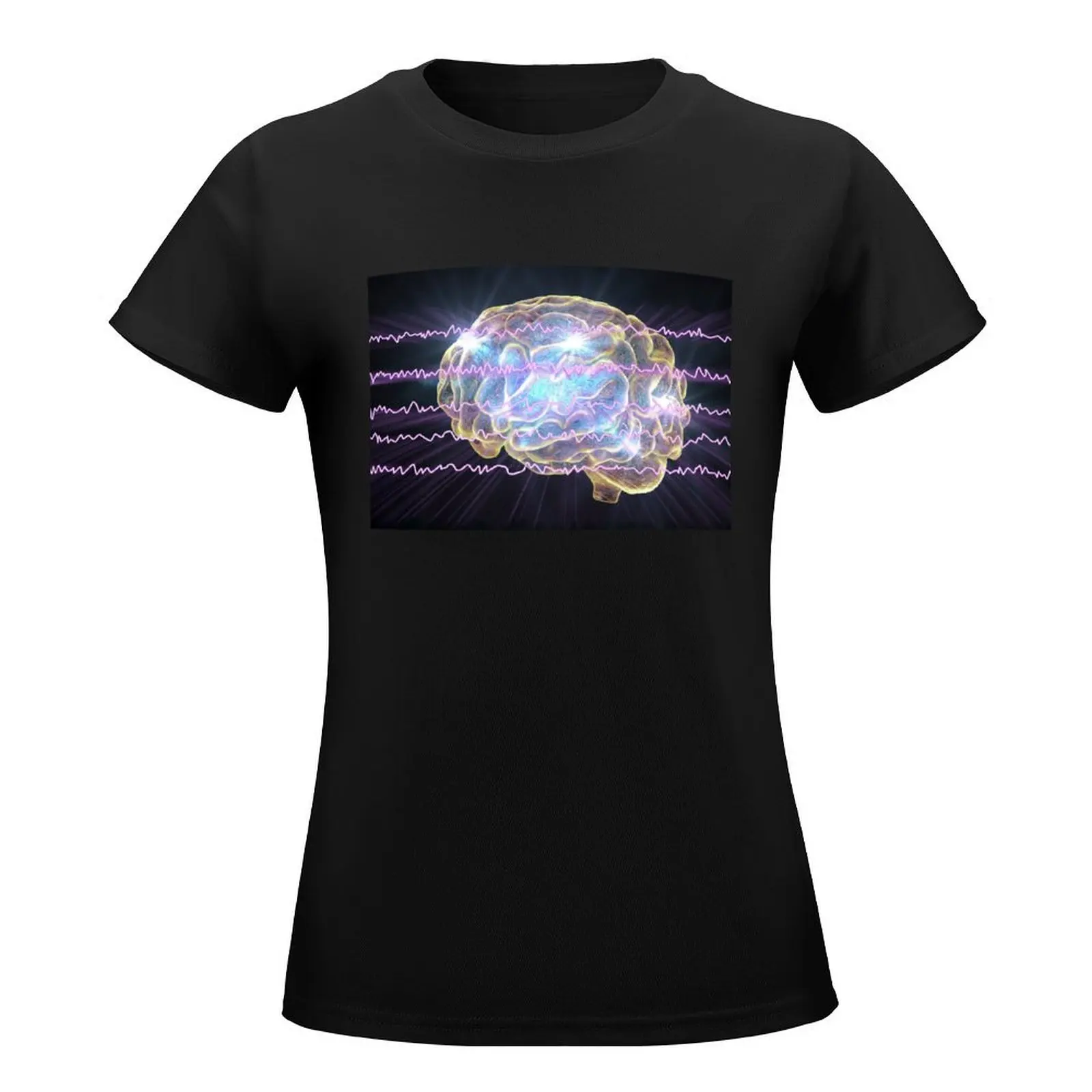 Electroencephalogram, brain wave in awake state T-Shirt shirts graphic tees oversized luxury designer clothing Women