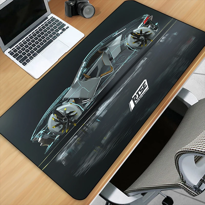 Super Car Racing Art HD Impressão XXL Mouse Pad, Acessório Gamer, Grande Computador Bloqueio Borda Mat Teclado, Presentes quentes, XXL