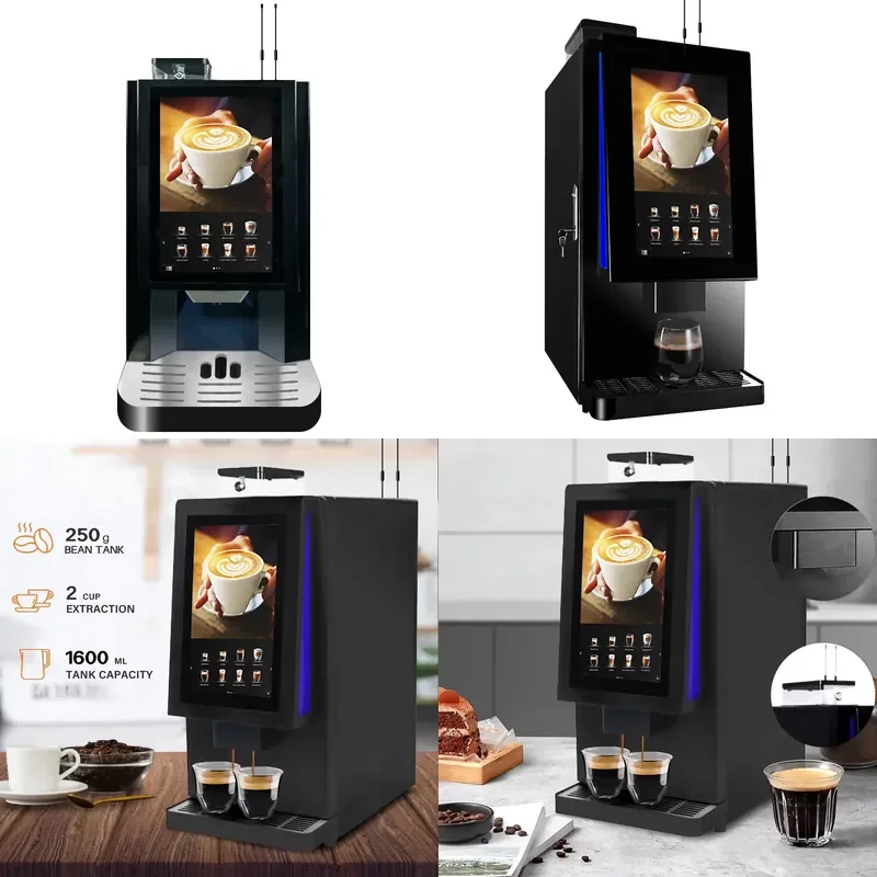 for Automatic Smart Multifunctional Electric Stainless Steel 16.5 Inch Touch Screen Business Coffee Vending Machine