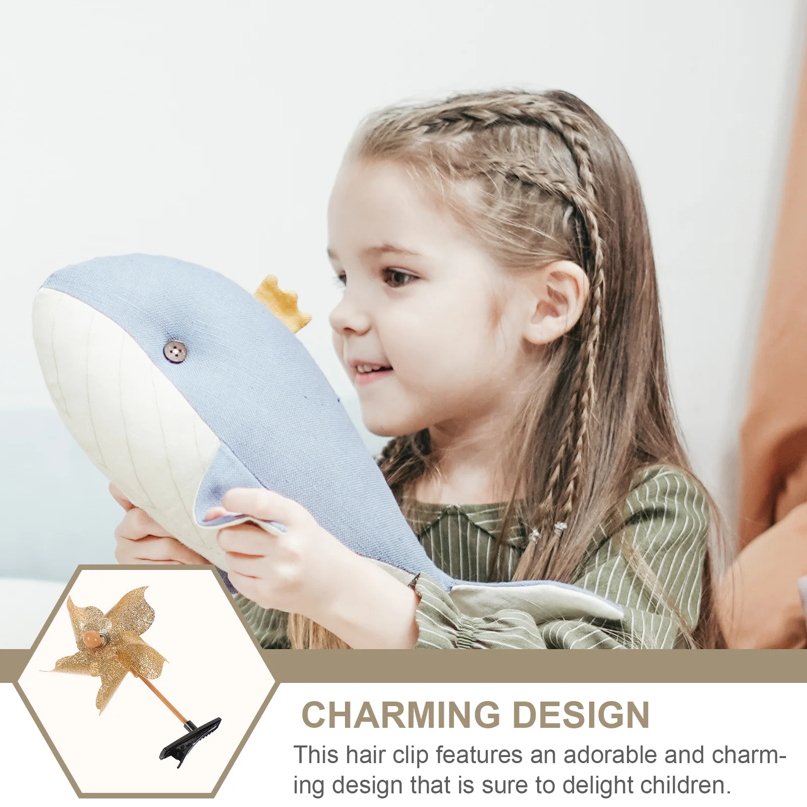 

24Pcs Windmill Hair Clips Cute Rotating Sequin Barrettes Girls Glitter Hair Accessories for Playtime Sharing Windmill Barrettes