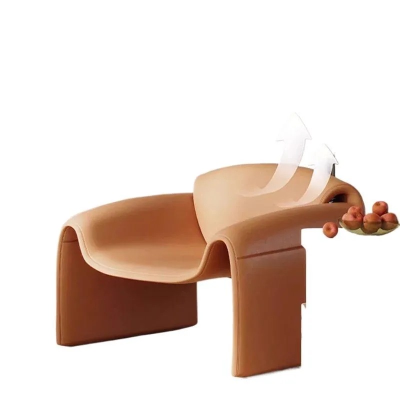 

Leisure single sofa Italian light luxury living room bedroom hotel crab M-shaped