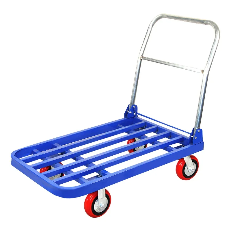 Logistics turnover cargo transportation overload folding handle square tube trolley