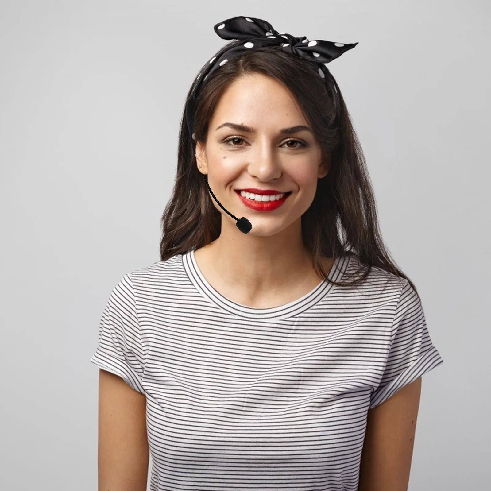 

Lightweight Headset Microphone For Speaking Singing Teaching Double Over Ear Condenser Mic Voice Amplifier Bodypack System Wire