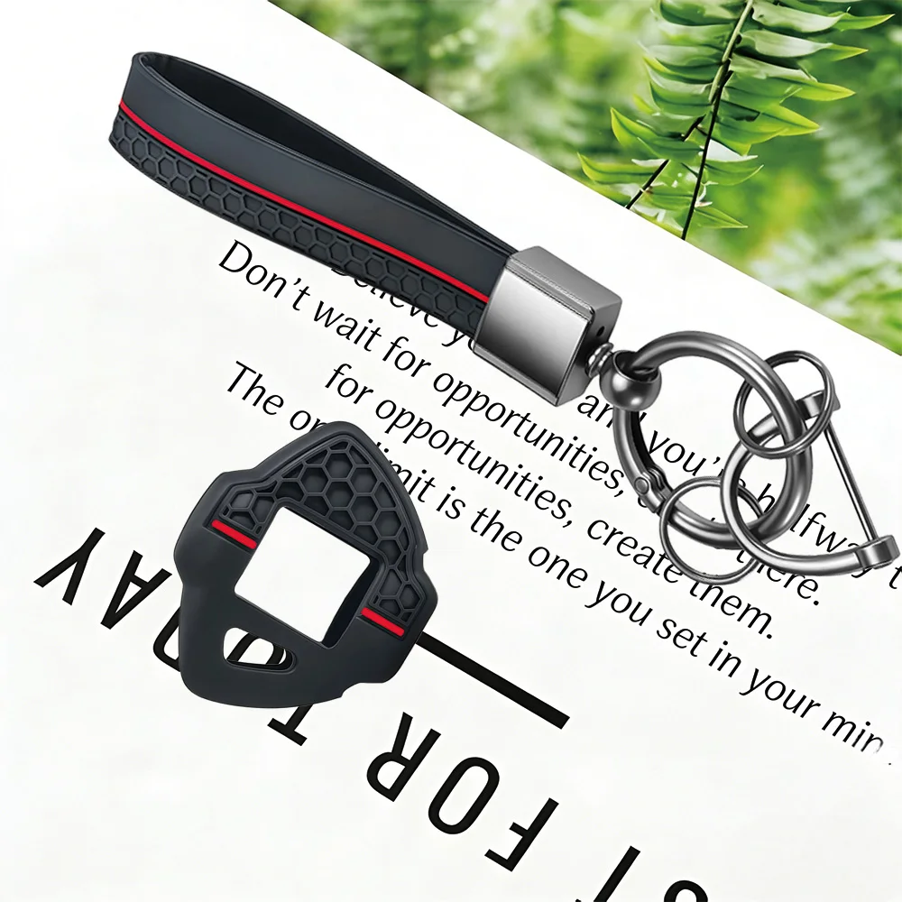 Ergonomic Honeycomb Key Fob Cover, With Keychain, for Suzuki Vstrom 650 1000 1050 1050XT DL650 DL1000 Daily Bike Key