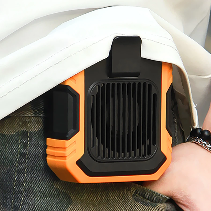 

Waist hanging/desktop/handheld/can be used as a power bank/with night light speed cooling portable small fan