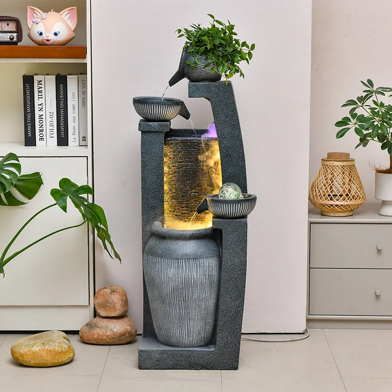 تعميم المياه، ديكورات غرفة المعيشة، مرطب محظوظ للهبوط على نطاق واسع، عجلة فنغ شوي المفتوحة الراقية