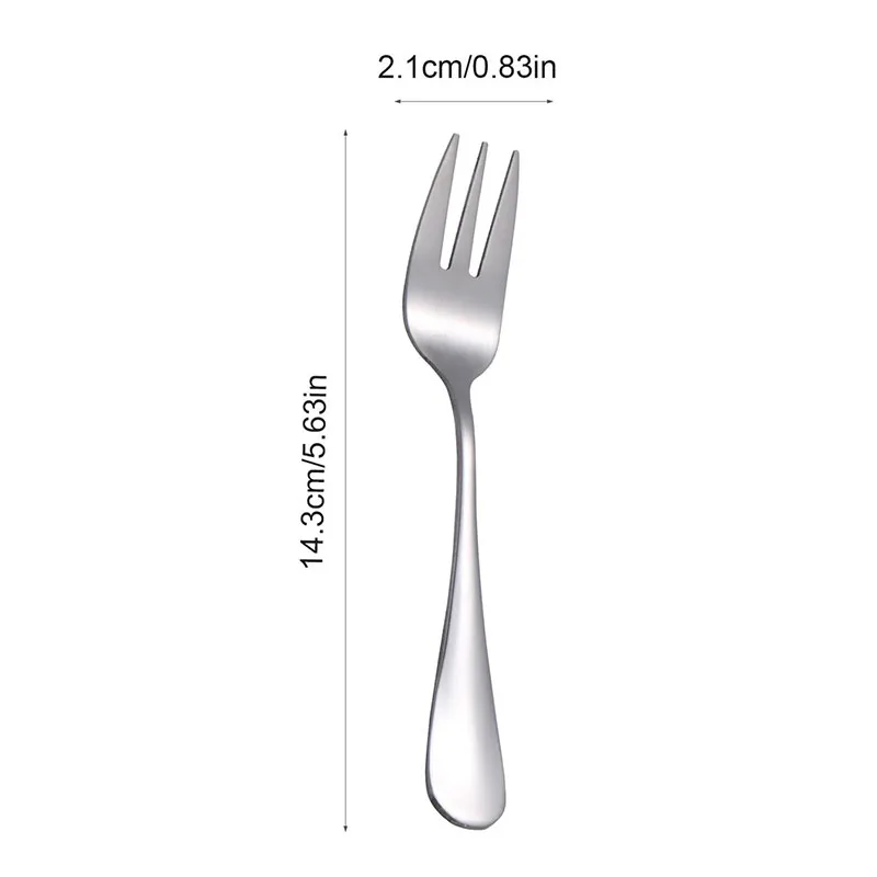 6pcs Stainless steel cutlery fruit forks dessert forks are small and delicate for entertaining guests