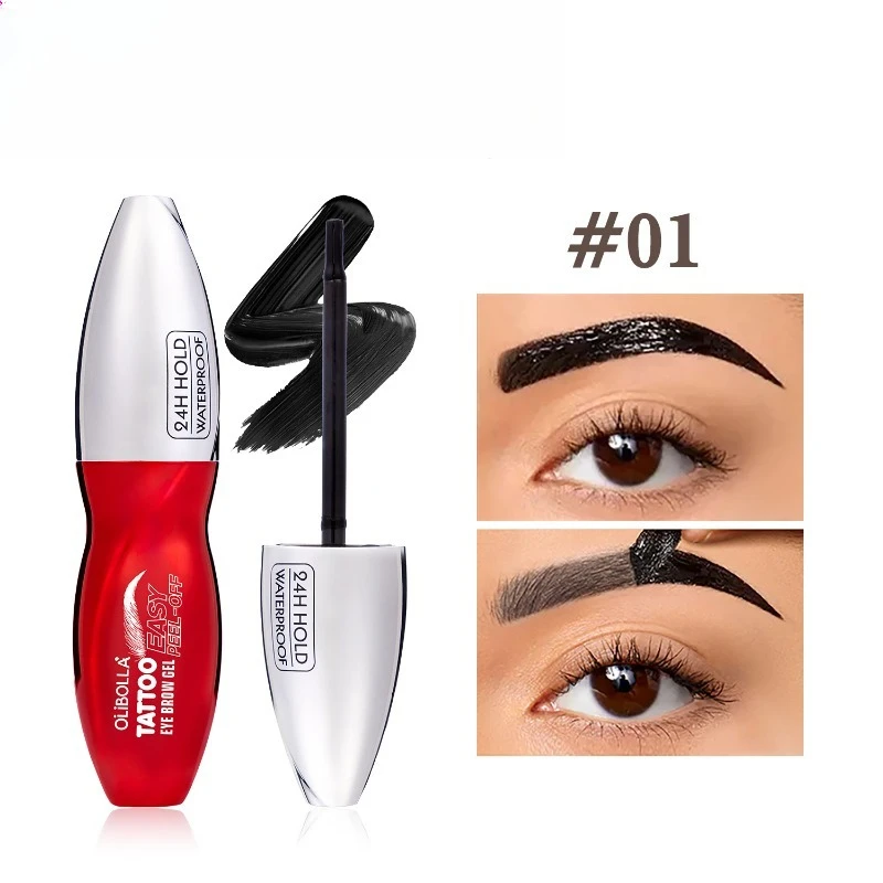 Waterproof Peel Off Brow Tint Gel Long Lasting No Smudge Natural Feathered Brows Easy To Remove No Residue for All Day Wear
