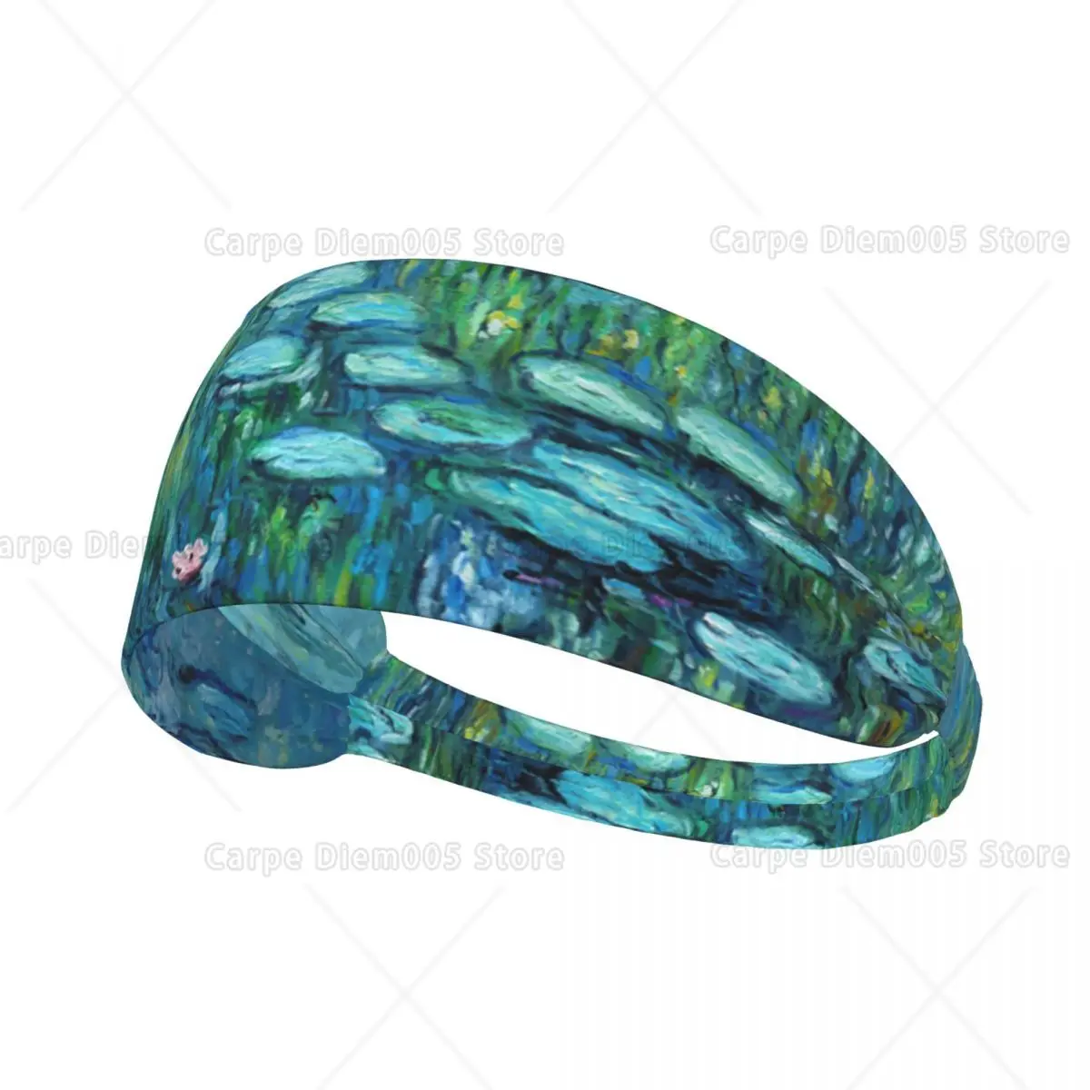 

Oil Painting Lotus Leaves Unisex Mens Womens Sport Sweatband Art No-Slip Stretch Headband for Riding Hikking Outdoor Sport
